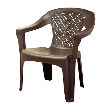 Adams Big Easy Stack Chair Woven Earth Brown | BFG Supply