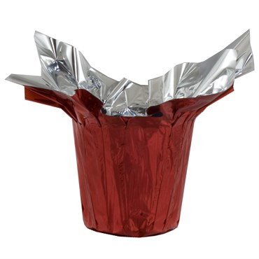 FloPak 4 5in Pot  Cover  Luster Red 400 cs BFG Supply